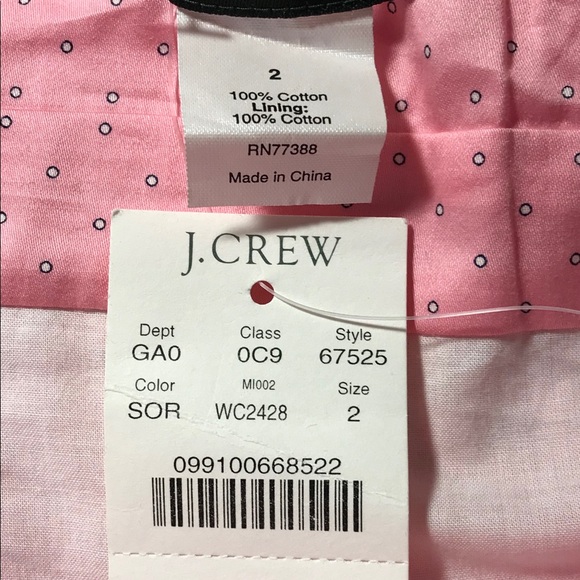 NWT J. Crew Pink Cotton Halter Top. - Picture 5 of 5